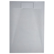 Piatto doccia con scarico grigio SMC 80 x 120 x 3 cm effetto pietra naturale minimalista