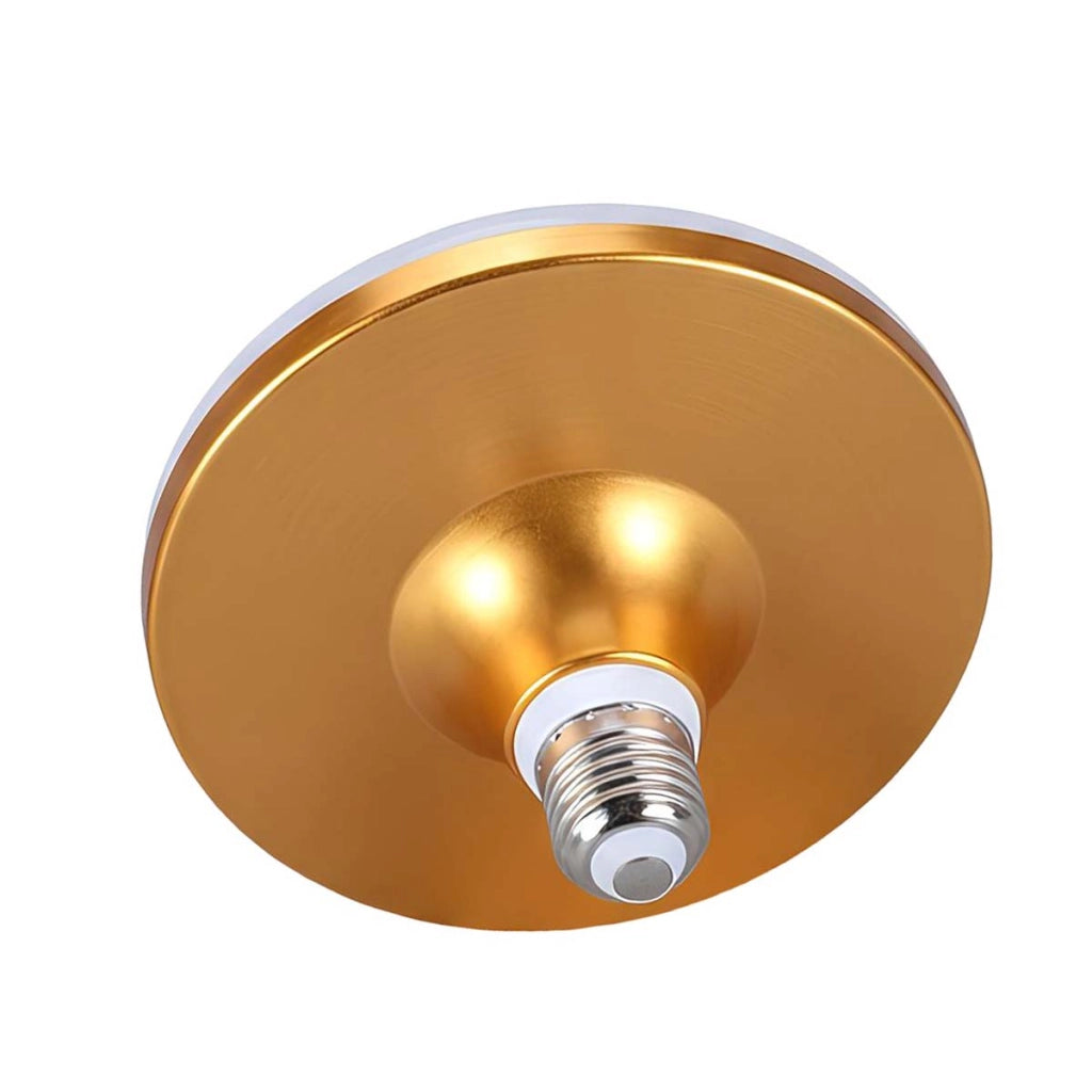 Plafoniera LED a Forma di Disco E27 40W 6500K Bianco / Dorato Avizar