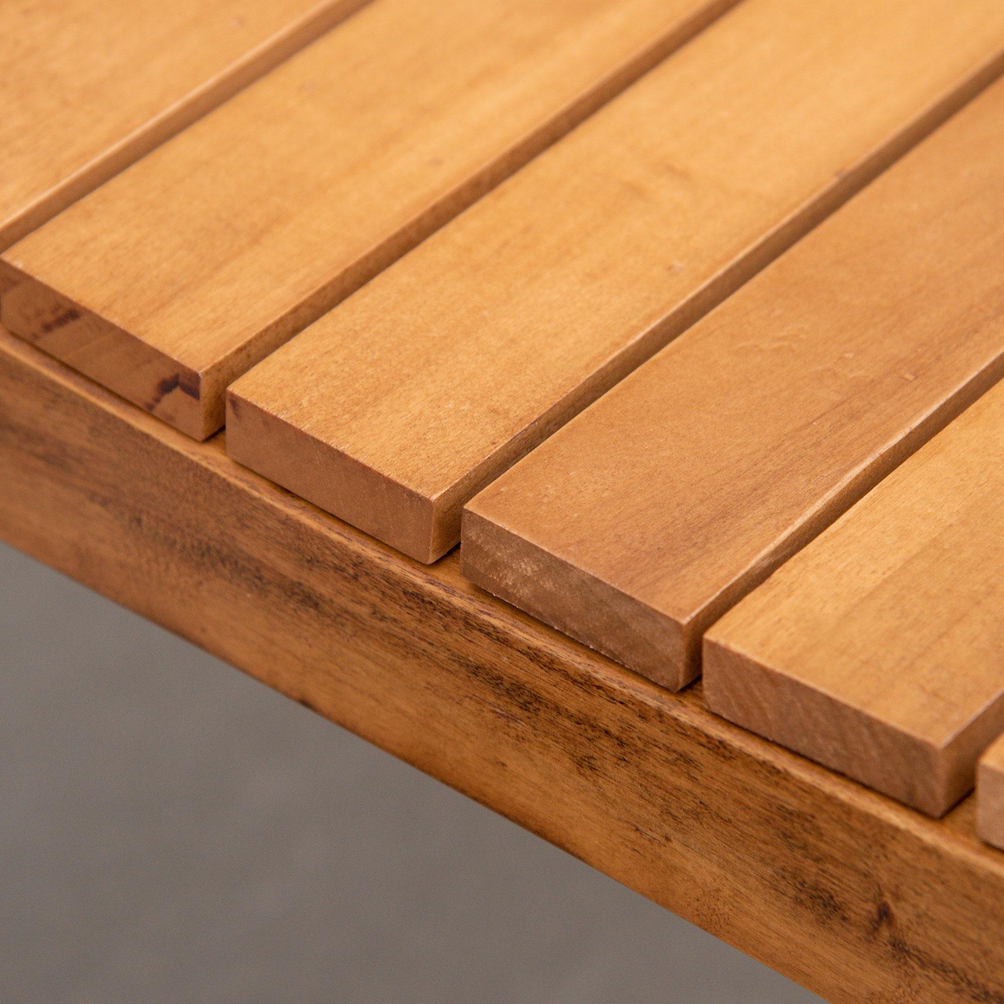 Panchina da Giardino 2 Posti 123x61x89,5 cm in Legno Naturale