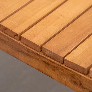 Panchina da Giardino 2 Posti 123x61x89,5 cm in Legno Naturale