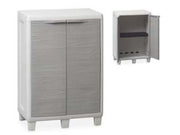 Armadio basso a 2 ante+1 ripiano grigio chiaro/grigio tortora art.032 - cm.65x38x94h. 1 pezzi Toomax