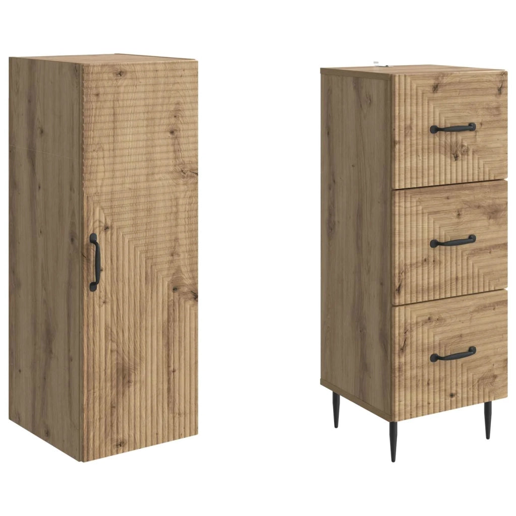 Set di armadi 2 pcs Rovere Artigianale 33 x 34,5 x 90 cm 3416654