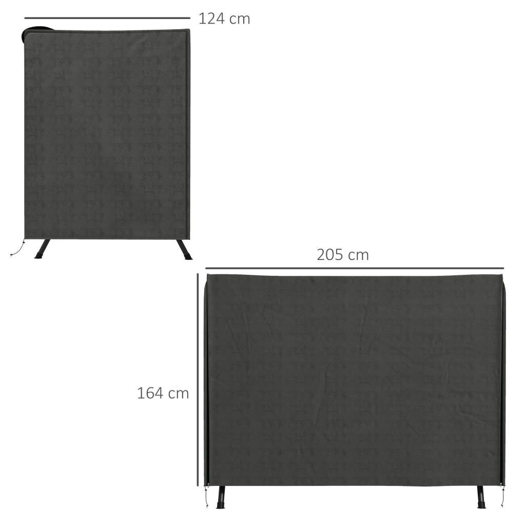 Copertura per dondolo da giardino 205x124x164 cm; in poliestere impermeabile grigio scuro