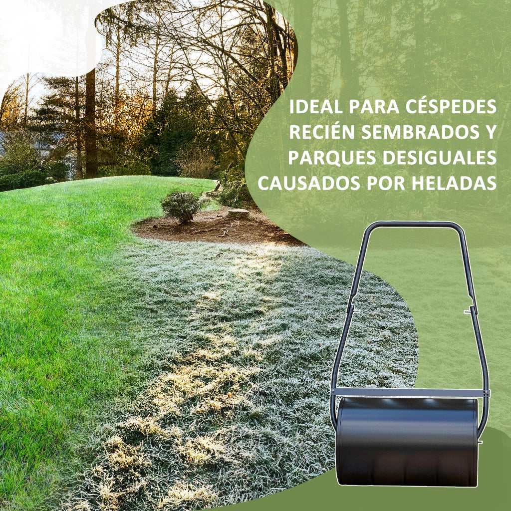 Rullo Compattatore per Prato Giardino ¨C Xylo ¨C Acciaio 38L ¦µ50x32cm