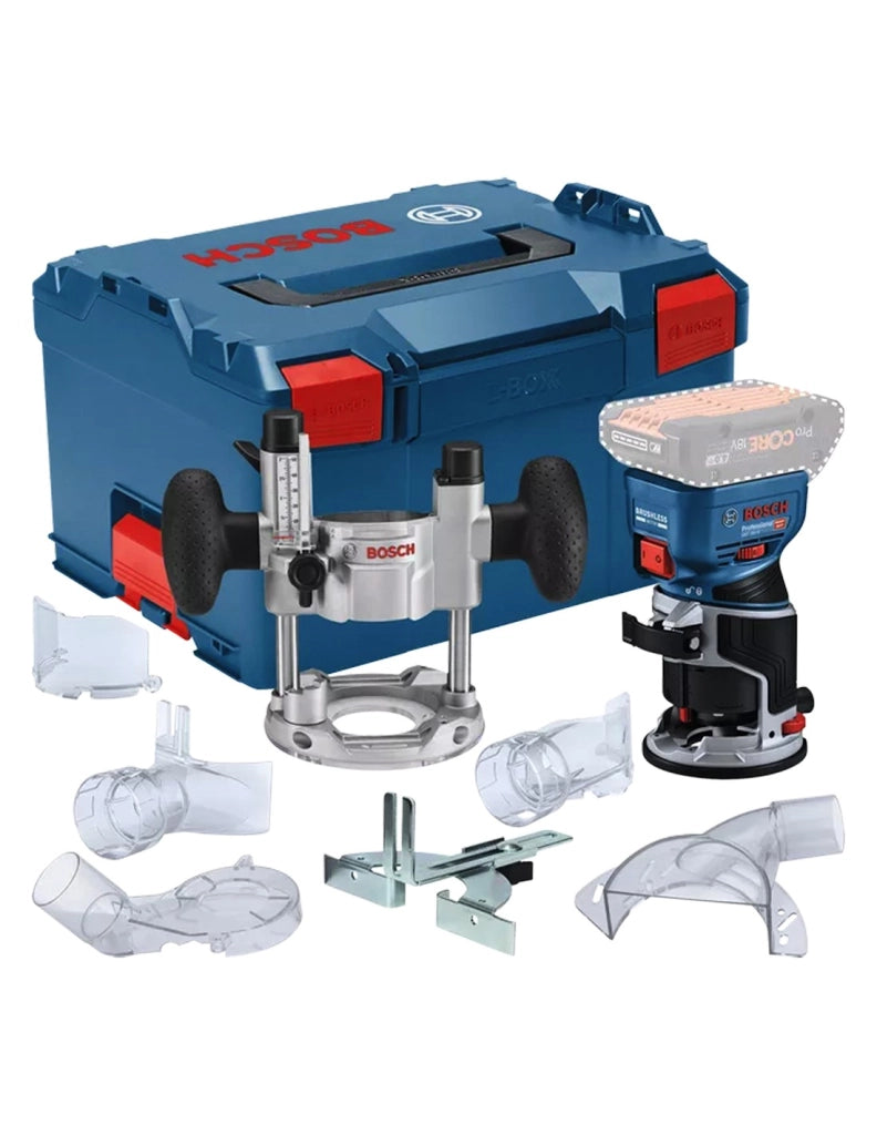 Rifilatore BOSCH GKF 18V-8 (Solo corpo + L-Boxx 238 + con accessorio sistema di binari di guida)