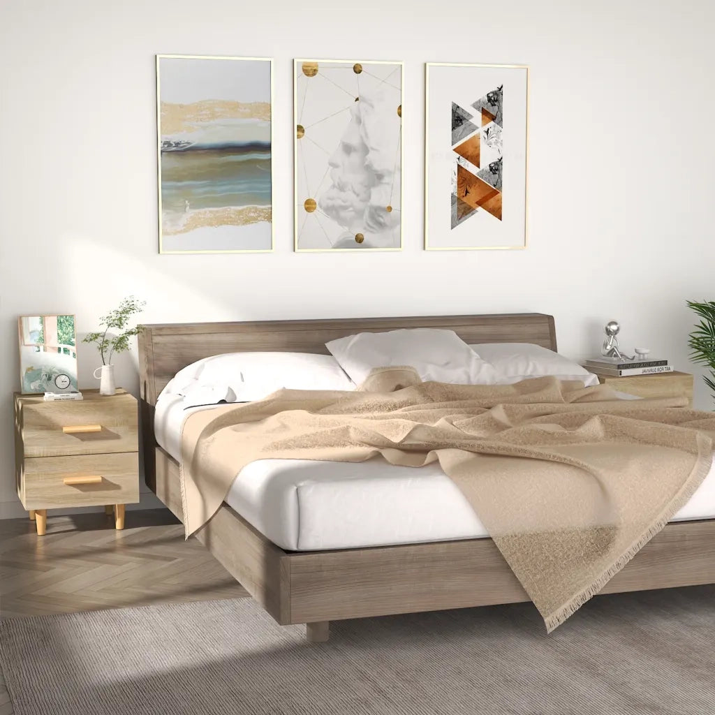 Comodini 2 pz-Set di 2 Tavolino da notte in Rovere Sonoma 40x35x47,5 cm 959789