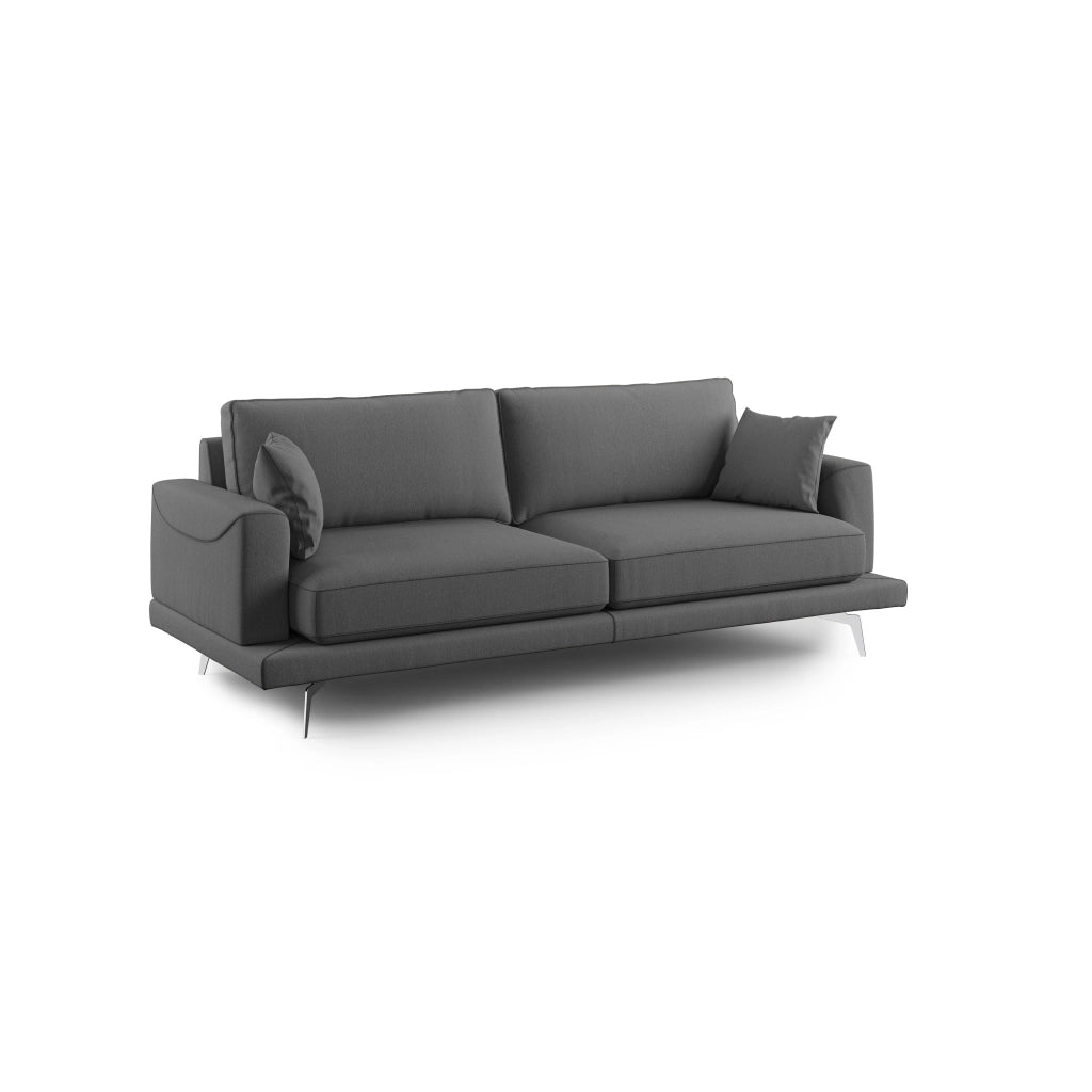 Dorian Divano moderno in tessuto morbido antimacchia T05 178 cm antracite
