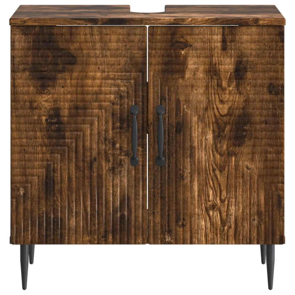 Armadio per Lavabo da Bagno HAARLEM Rovere Fumo 896790