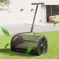 Rullo spargiterriccio e spandicompost 75 l, 110x64x40 cm, gabbia a rete