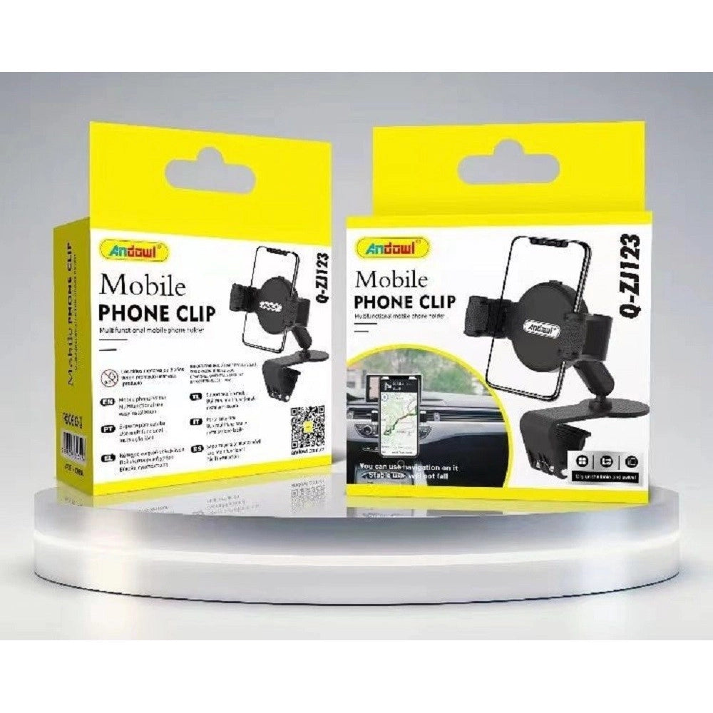 Trade Shop - Supporto Per Auto Cellulare 4.0 – 6.5″ Ganci Regolabili Multifunzionale Q-zj123 -