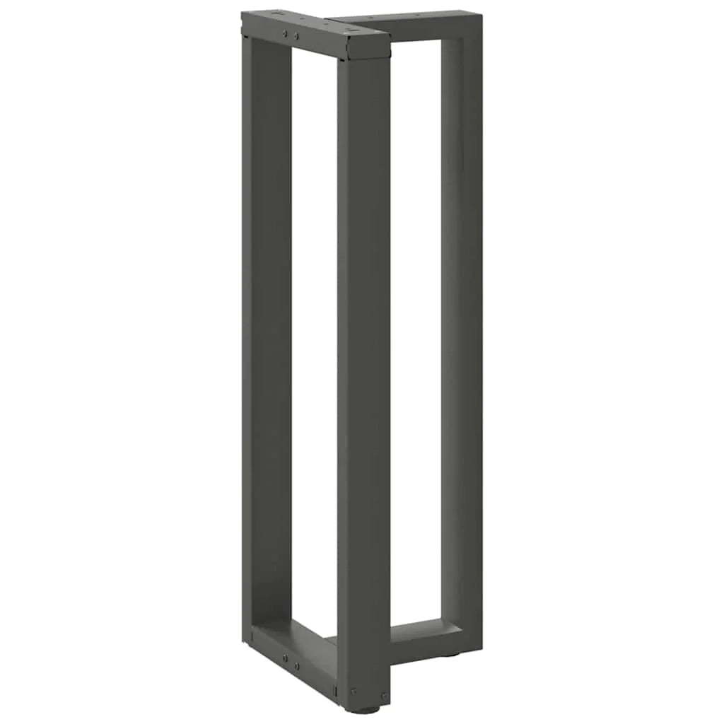 Set di 2 gambe regolabili per tavolo da bar a forma di T 40 x 35 x 110 cm design moderno acciaio antracite 02_0057359