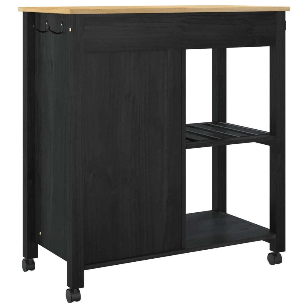Carrello da Cucina MONZA Nero 84 x 40 x 88,5 cm CFW9632394