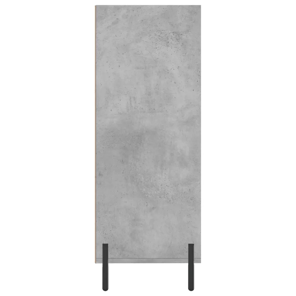 Scaffale Grigio Cemento 69,5x32,5x90 cm in Legno Multistrato