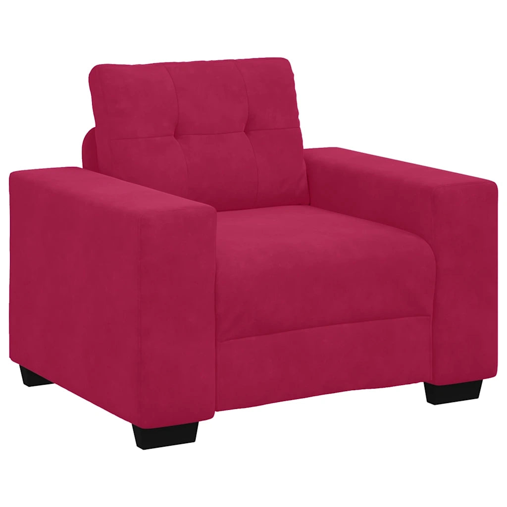 Divano Sedia-Poltrona-Sofa Relax Rosso Vino 60 cm Velluto 501776