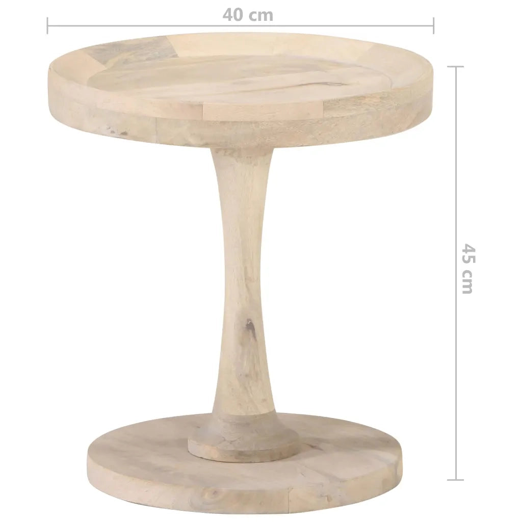 Tavolino di Servizio Ã˜40x45 cm in Legno Massello di Mango cod mxl 29807