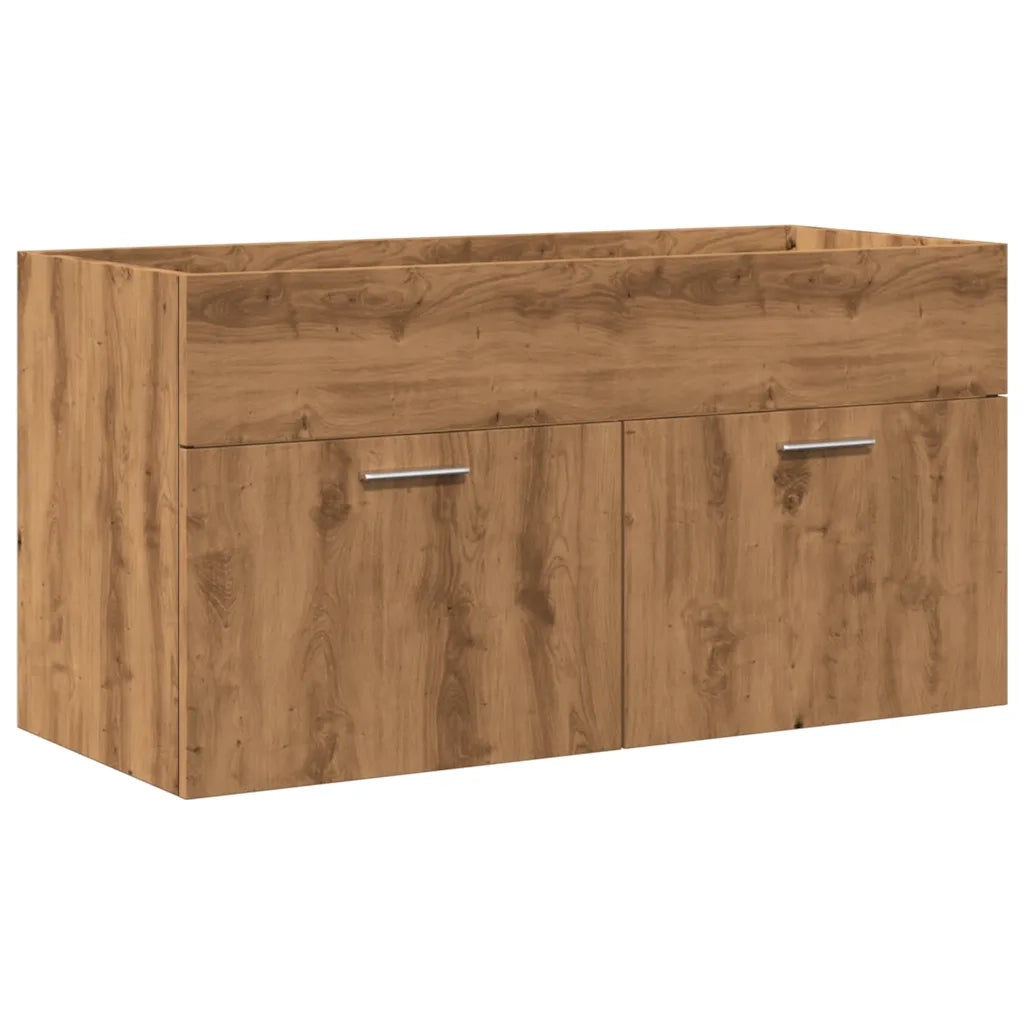 Set Mobili da Bagno 3 pz Rovere Artigianale Legno Multistrato