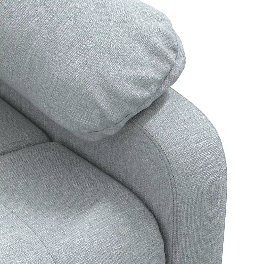 Poltrona Massaggiante in Tessuto Grigio Chiaro