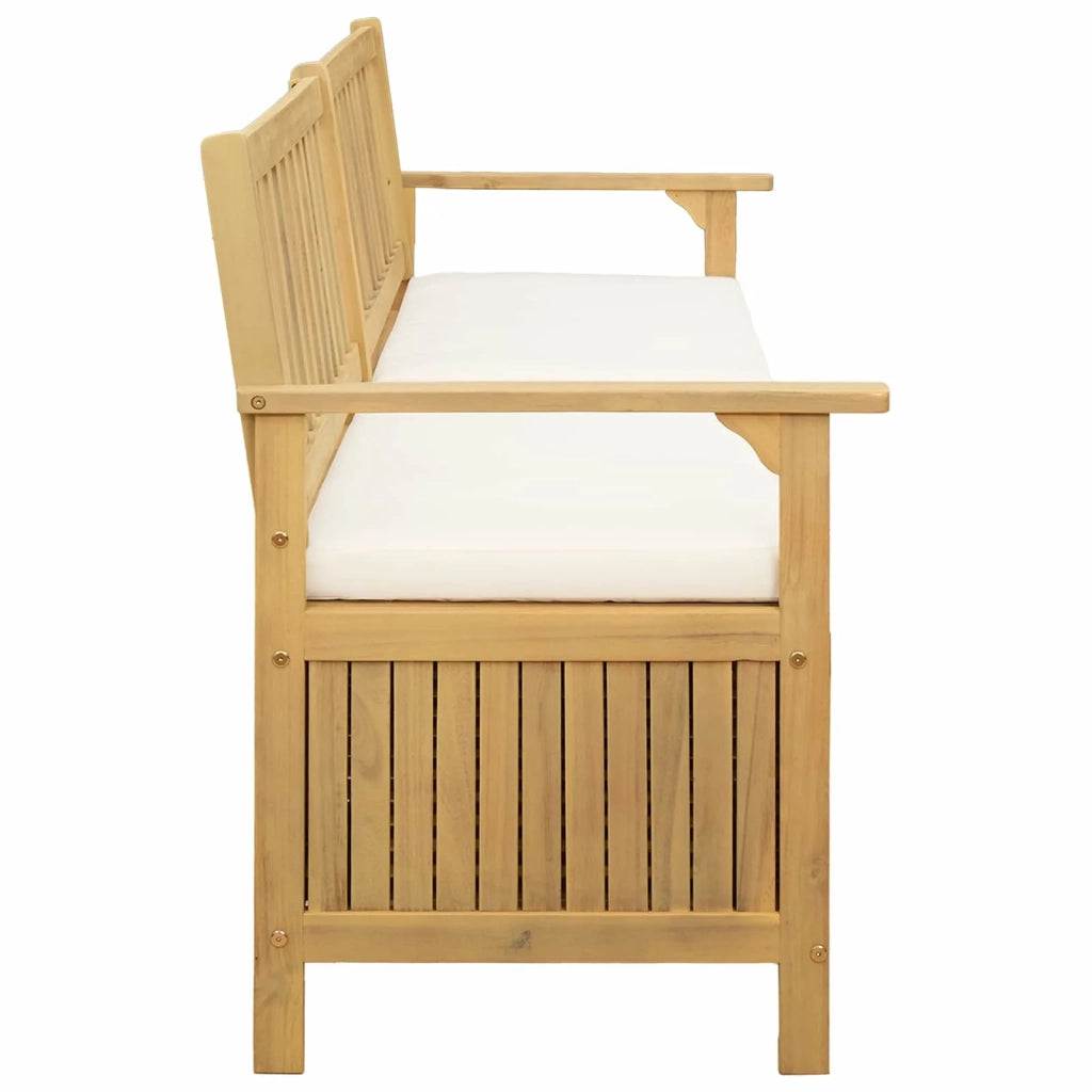 Panchina con contenitore con cuscino con porta 170 x 63 x 84 cm