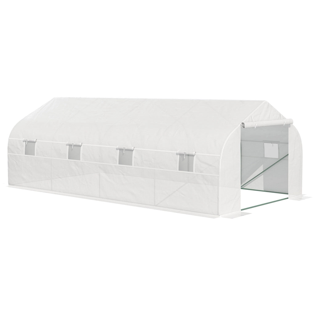 Serra Tunnel da Giardino 18 m2 ¨C zephmum ¨C 5.95x3x2 m Acero Bianco