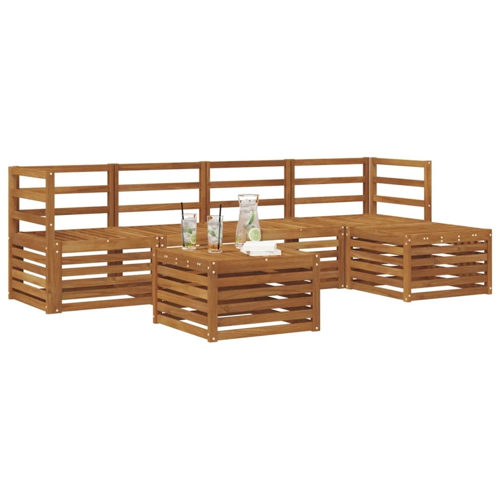 Set di divani da esterno 6 pcs Naturale