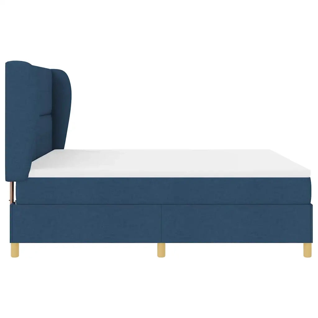 Letto a molle con materasso Blu 200 x 180 cm Tessuto 3340773