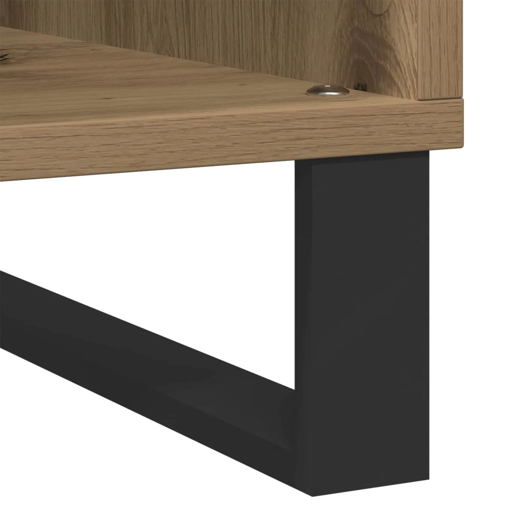Mobile porta vinili rovere artigianale 84,5 x 38 x 89 cm CFW4871997