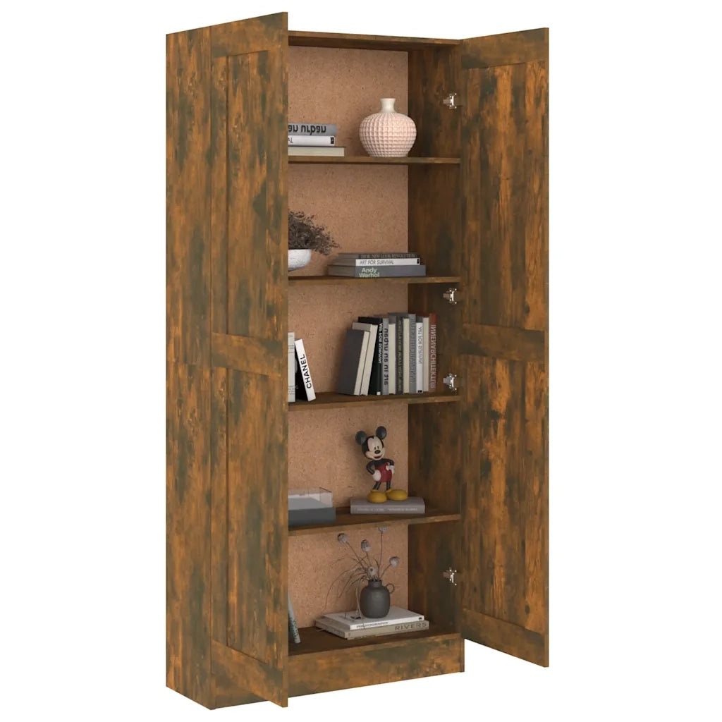 Comodino Rovere Fumo 82,5x30,5x185,5 cm in Legno Multistrato cod mxl 11881