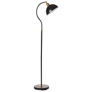 Lampada da terra in metallo nero con paralume e braccio regolabili Interruttore On-Off Camera da letto Soggiorno Casa Ufficio Illuminazione