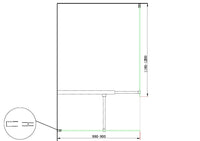 Doppia Parete Doccia Walk-in Con Braccio Di Sostegno Superiore a T Vetro 8 mm Reversibile 88-90 x 118-120 H 200 cm