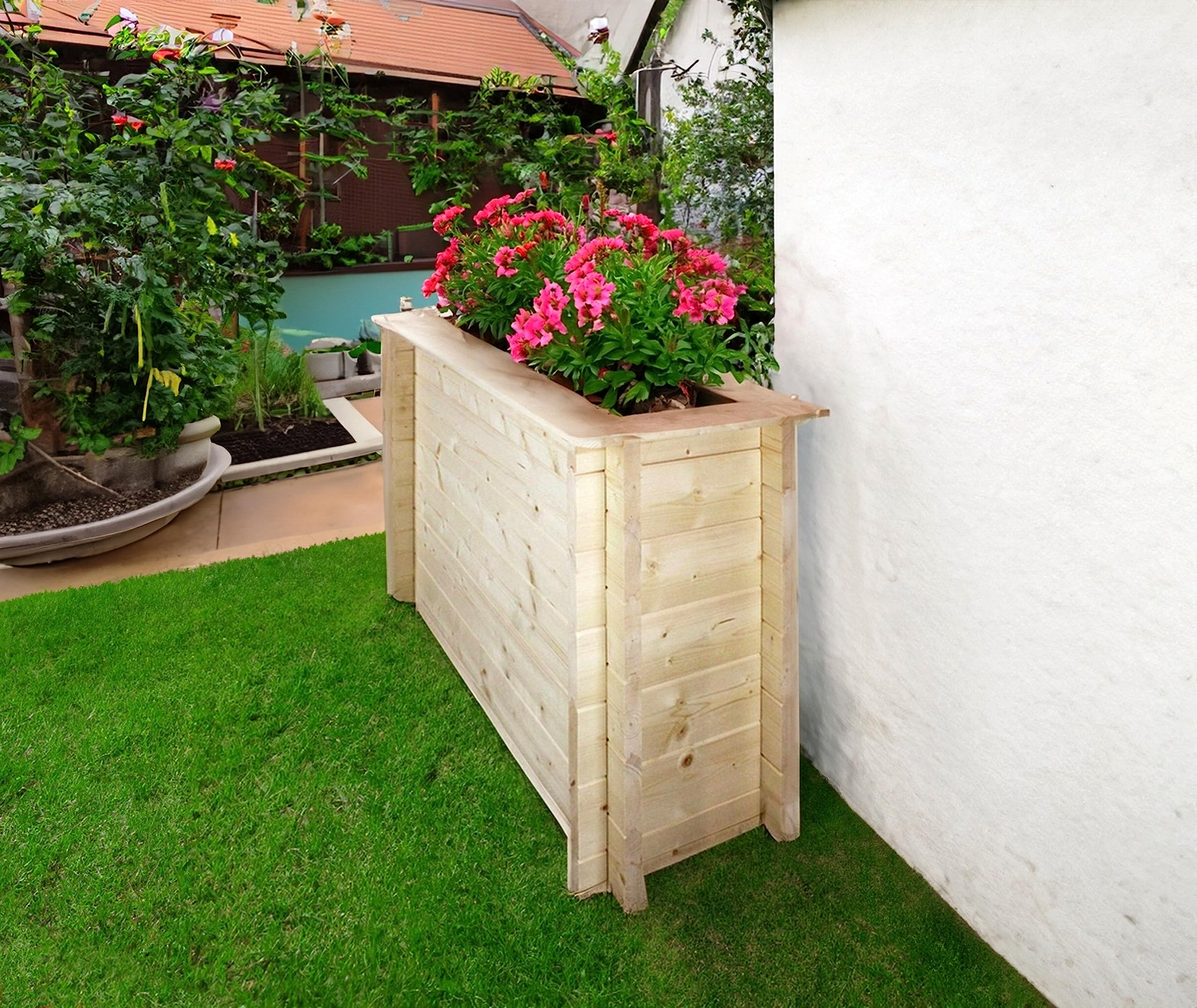 L'aiuola di giardino sopraelevata in legno - 100x38x69 cm - Timbela M613