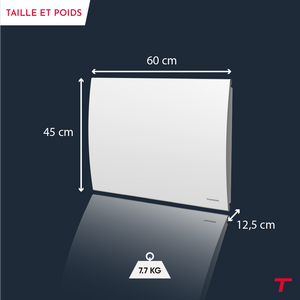 Radiatore elettrico a inerzia in ceramica secca Thomson con termostato intercambiabile 1000W cleo