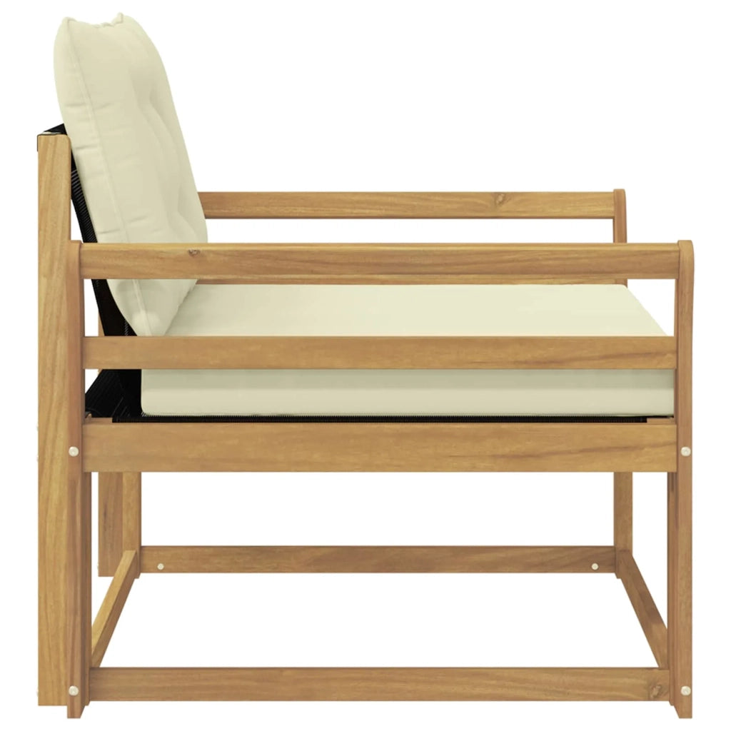 Set di divani da esterno-Sofa da giardino Legno di Acacia Massello e Textilene 541034