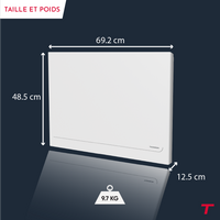 Radiatore elettrico Thomson WiFi con inerzia in ceramica e termostato intercambiabile, 1000W Milla