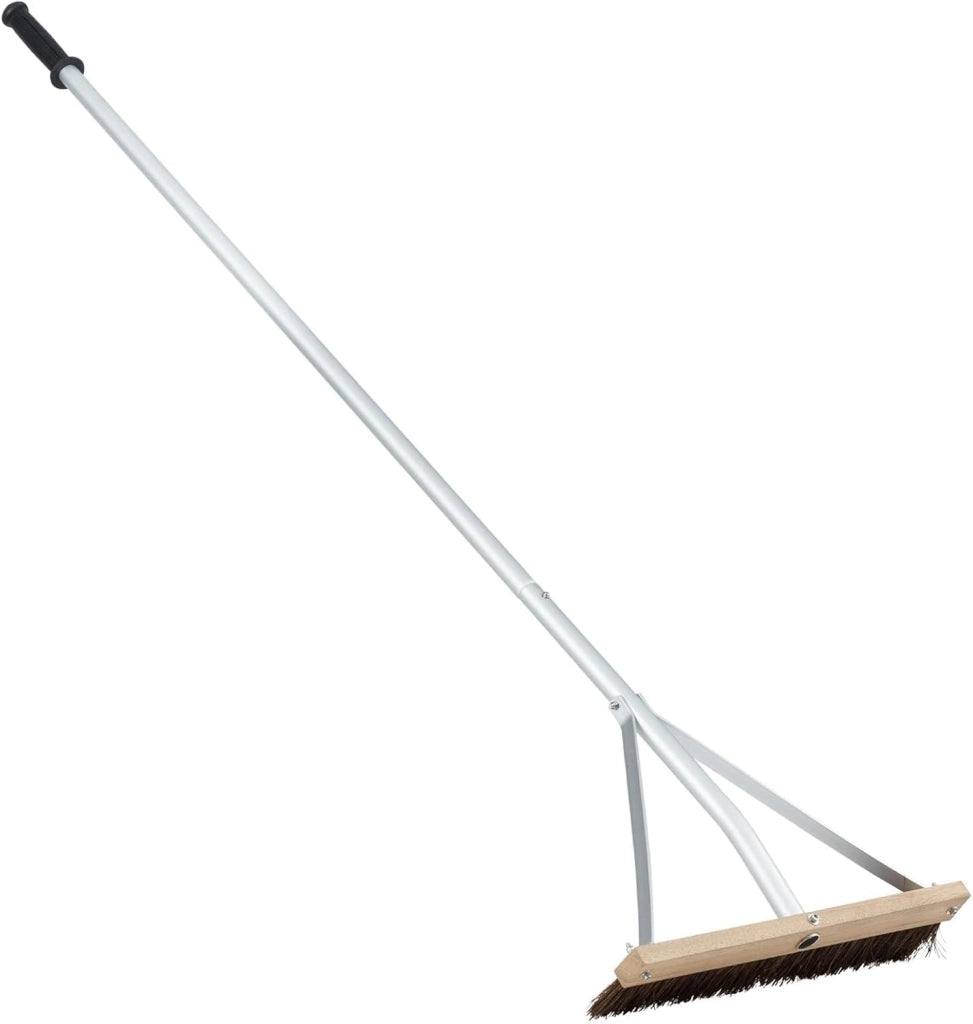 Spazzola per Tetto con Foglie, Scopa da Esterno Regolabile 165-626 CM con 5 Aste di Estensione in Alluminio Leggero, Rastrello per Tetto per Rimuovere Foglie, Aghi e Pigne