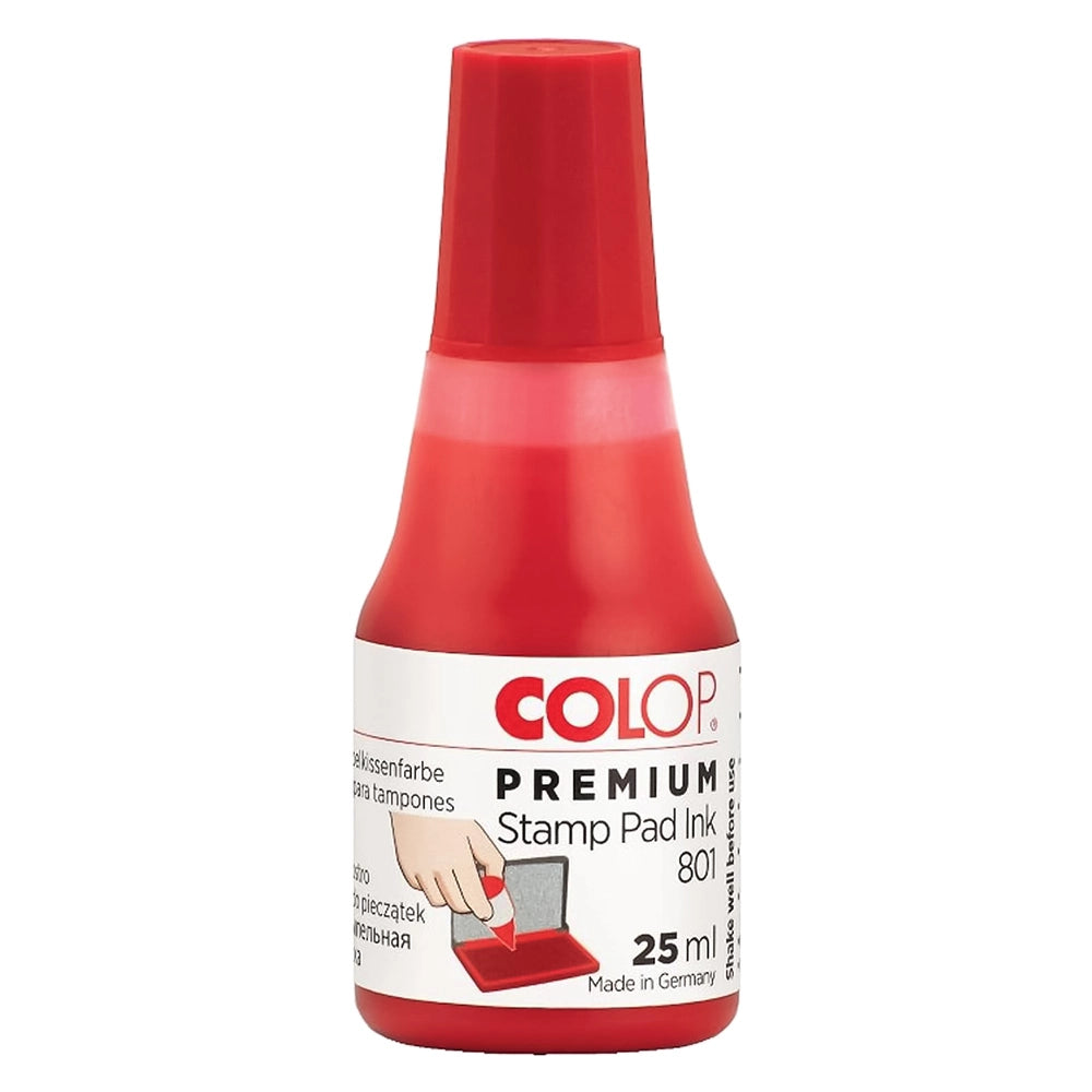 INCHIOSTRO PER TIMBRI colore rosso- 10 pezzi  - BricoGo