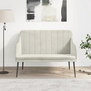 Panca-Sgabello-Poggiapiedi Crema 110x76x80 cm in Velluto 882023