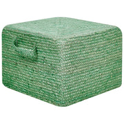 Pouf in juta naturale beige 45 x 45 cm pouf imbottitura in EPS maniglie accessorio boho