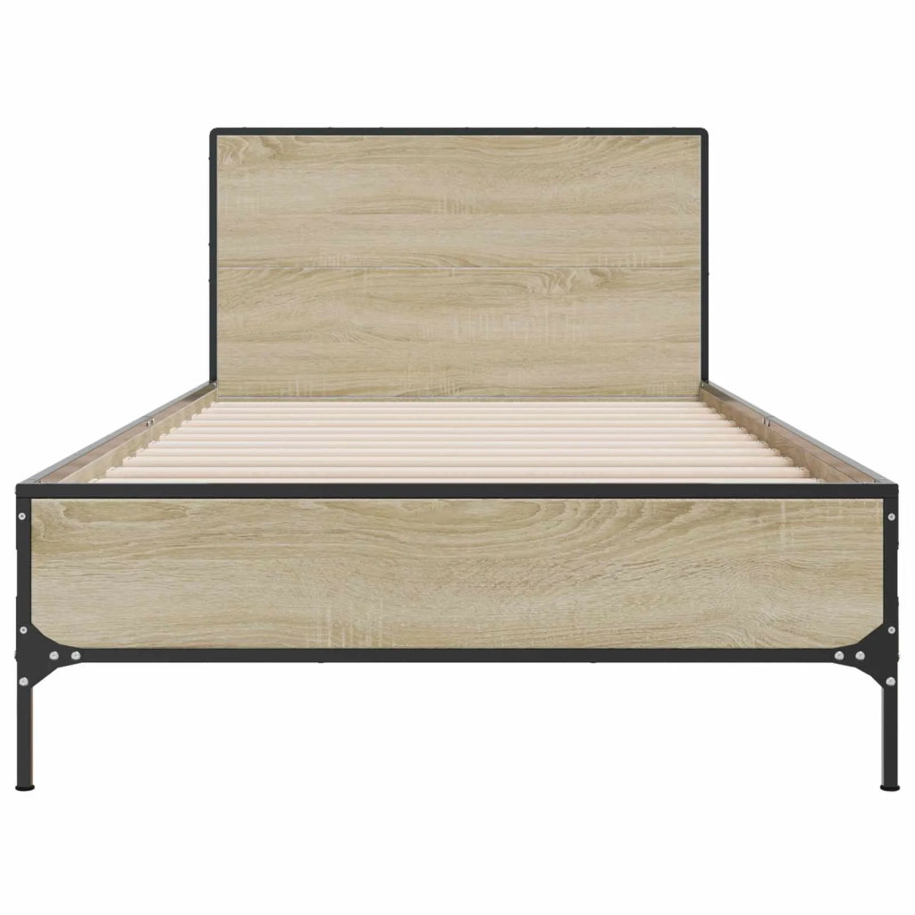 Struttura letto con testata Rovere Sonoma 80 x 200 cm 8009107