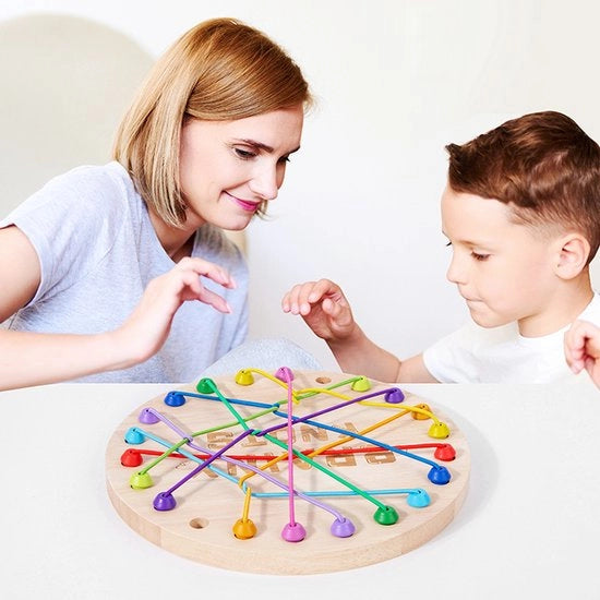 Giocattoli per bambini con sfida di liberazione del cavo, educazione e pensiero logico per bambini, allenamento della coordinazione mano-occhio, giocattoli in legno