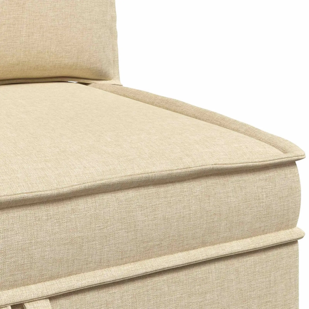 Set di mobili per il soggiorno con cuscino 4 pcs Crema Tessuto 3413709