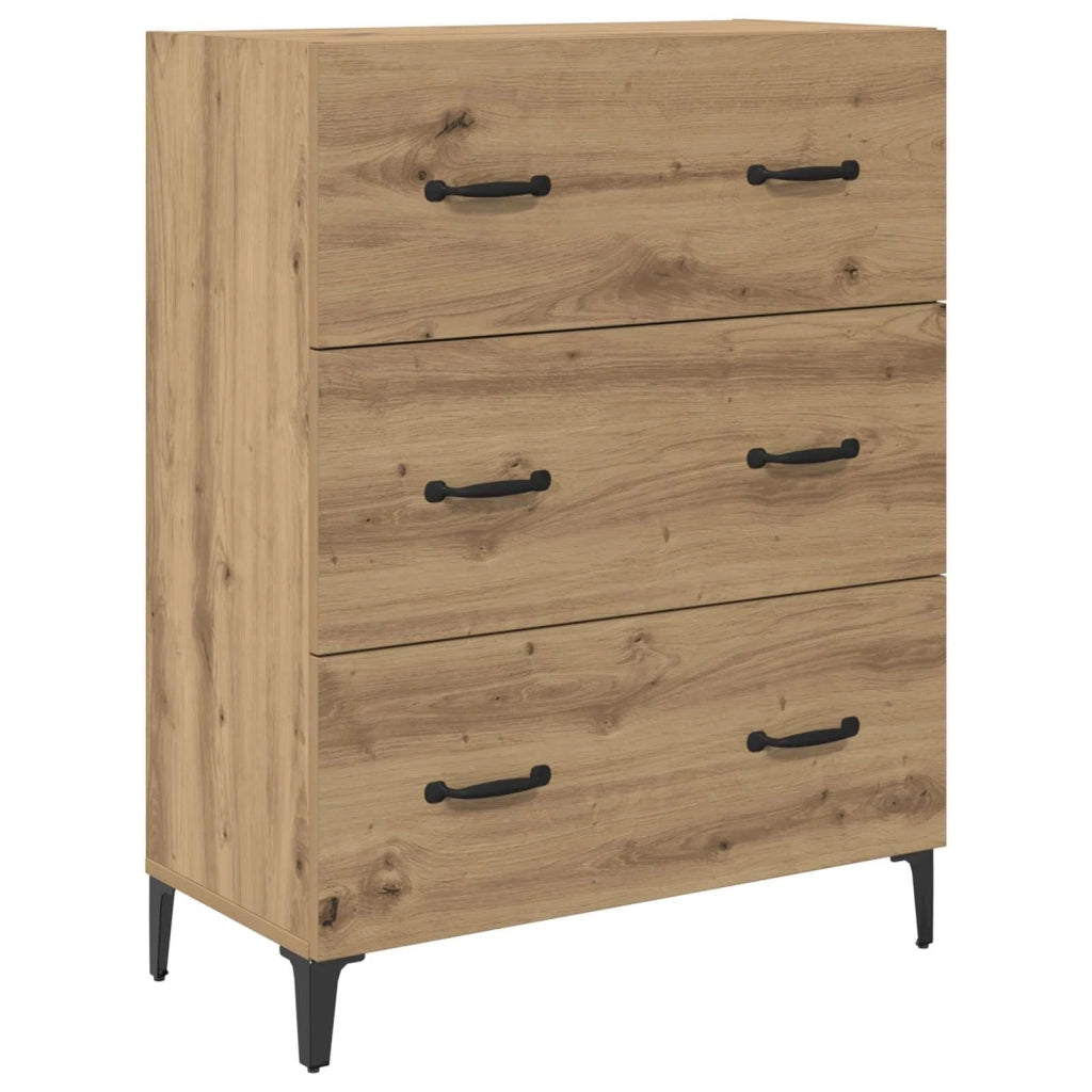 Credenza | Madia | Buffet da pranzo | Armadio da pranzo con cassetto Rovere artigianale 69,5 x 34 x 90 cm