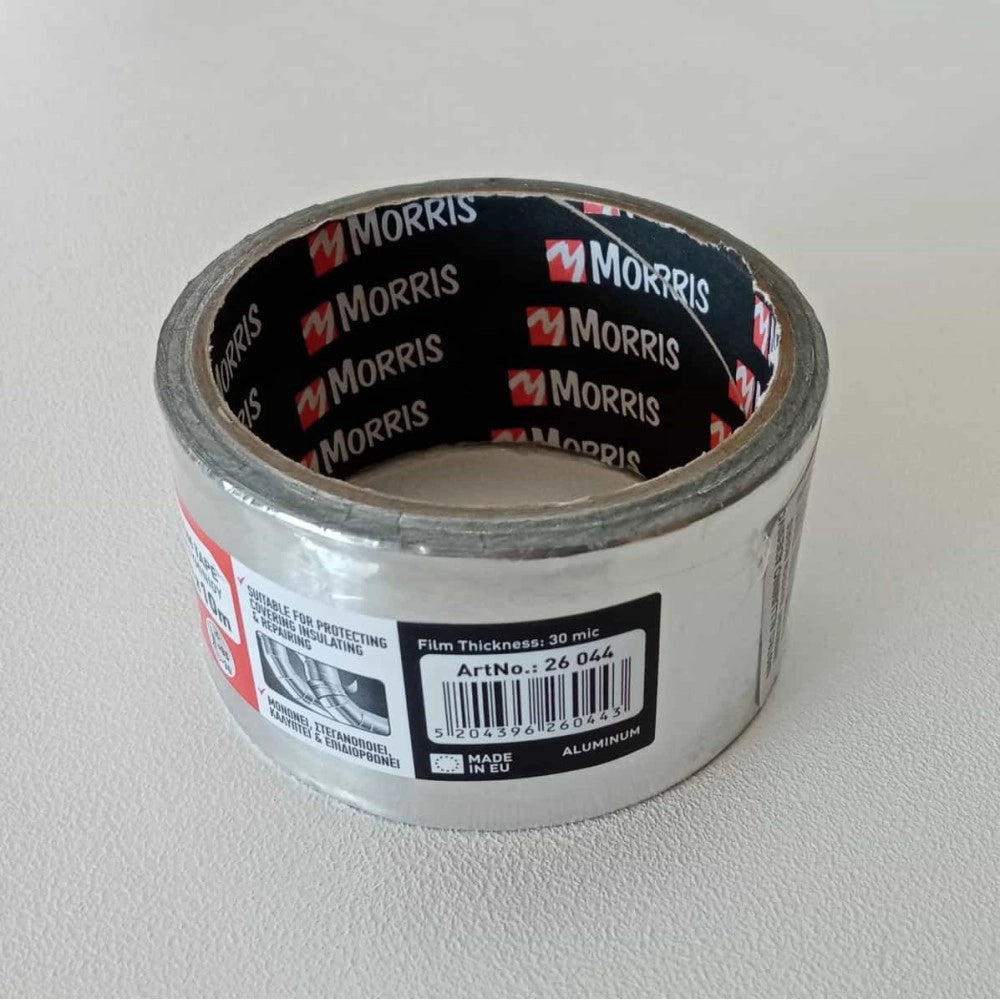 Morris nastro alluminio adesivo isolante rotolo da 50mm x 10mt