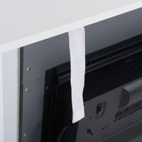 Camino Elettrico da Pavimento 113x26,6x87,5 cm Effetto Fiamma 2000W Bianco