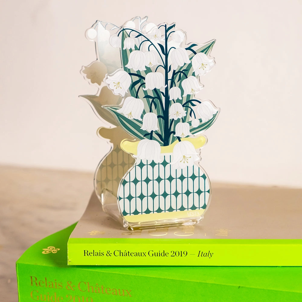 MINI PROFUMATORE MUGHETTO MARY IN CRISTALLO ACRILICO DECORATO BIANCO FRAGRANZA BY CHIARA FIRENZE DESTINO 50ML