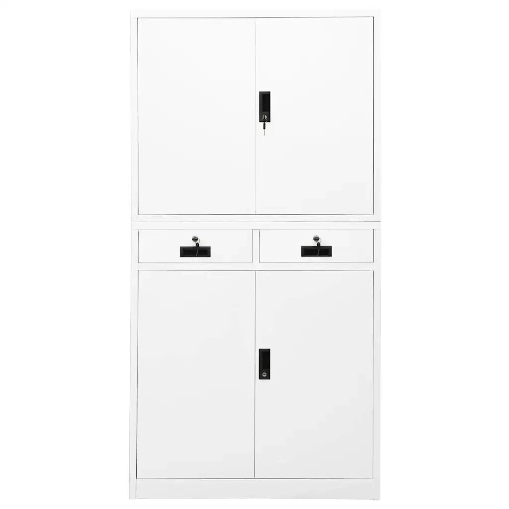 Armadio per Ufficio Bianco 90x40x180 cm in Acciaio cod mxl 37849
