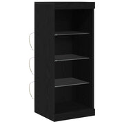 Credenza | Madia LED Rovere Nero 41 x 37 x 100 cm Legno multistrato