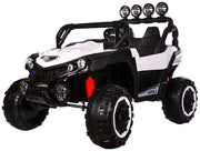 Macchina Elettrica per Bambini 2 Posti 12V Kidfun Maxi Fuoristrada Bianca