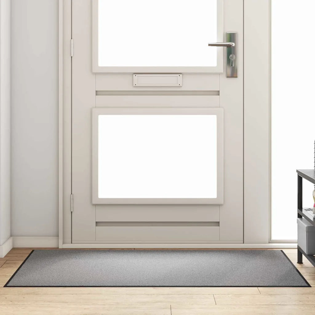 Zerbino | Tappetino Grigio e Nero 90 x 150 cm 100% Poliammide
