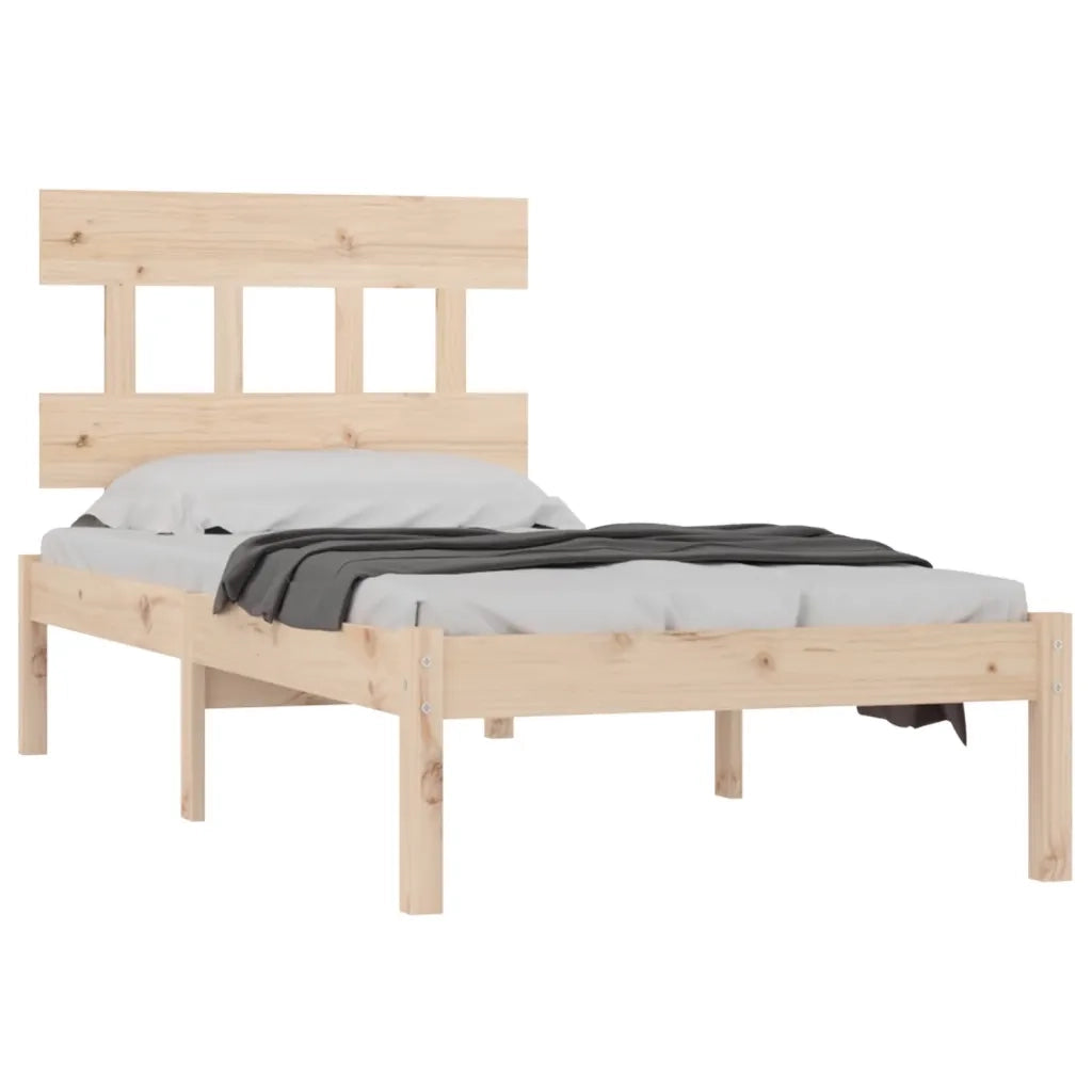 Letto singolo | Letto per adulti | Giroletto in Legno Massello 90x200 cm