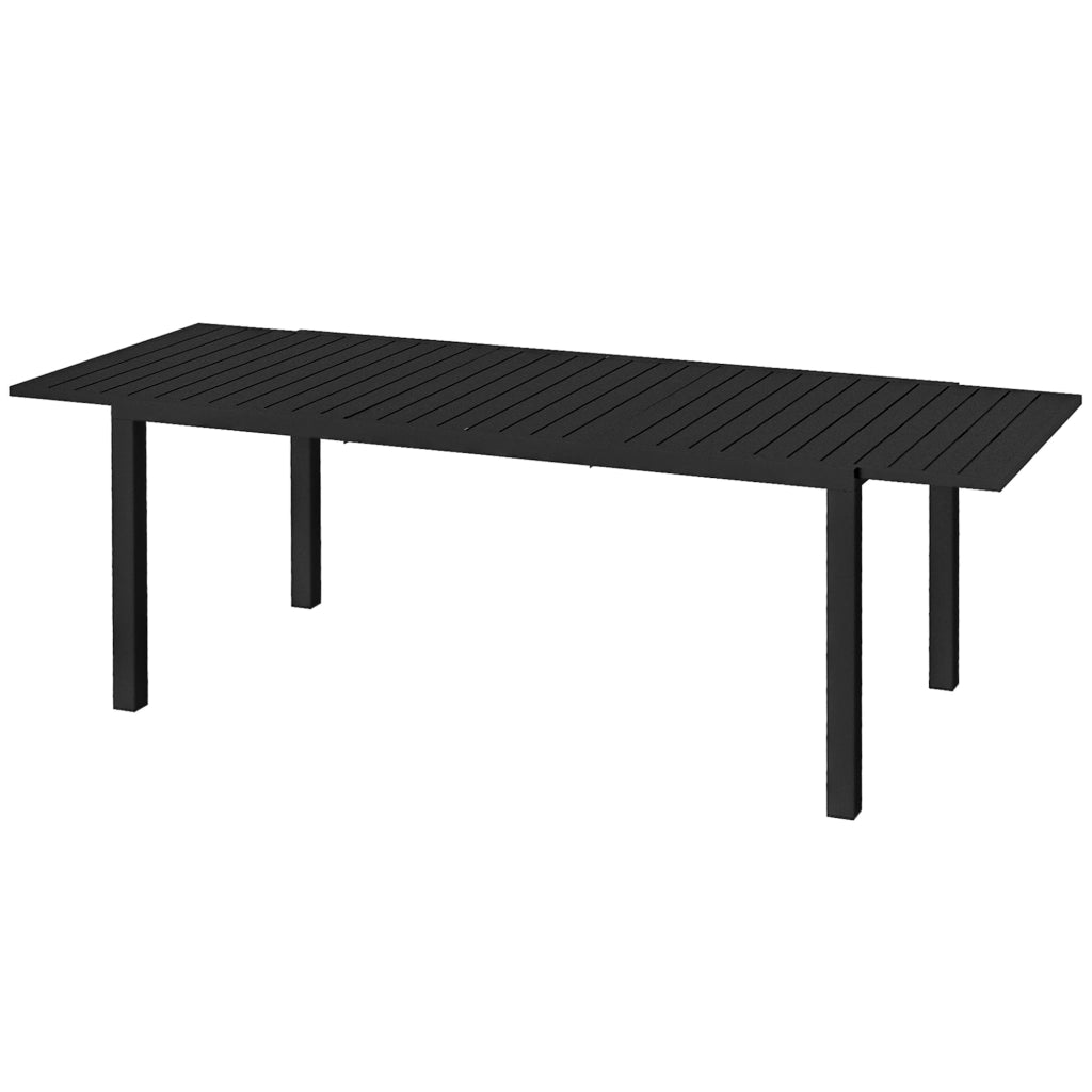 Tavolo da pranzo allungabile per esterni in alluminio ¨C zephmum ¨C 180/240x94x73 cm, nero